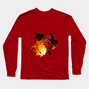 Wolf Illusion Art Long Sleeve T-Shirt